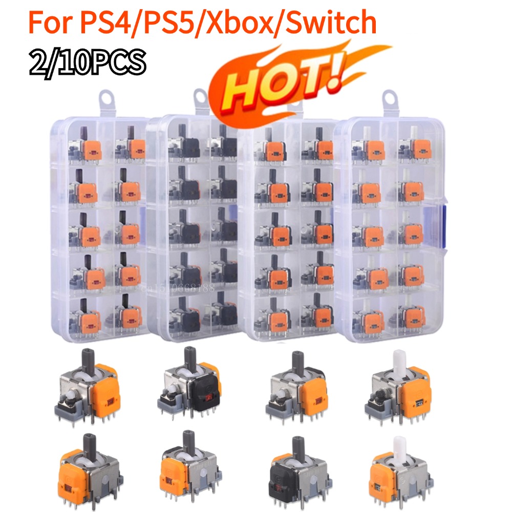 Jjk Gaming Accessories - 2/10Pcs Replacement 3D Analog Joystick for