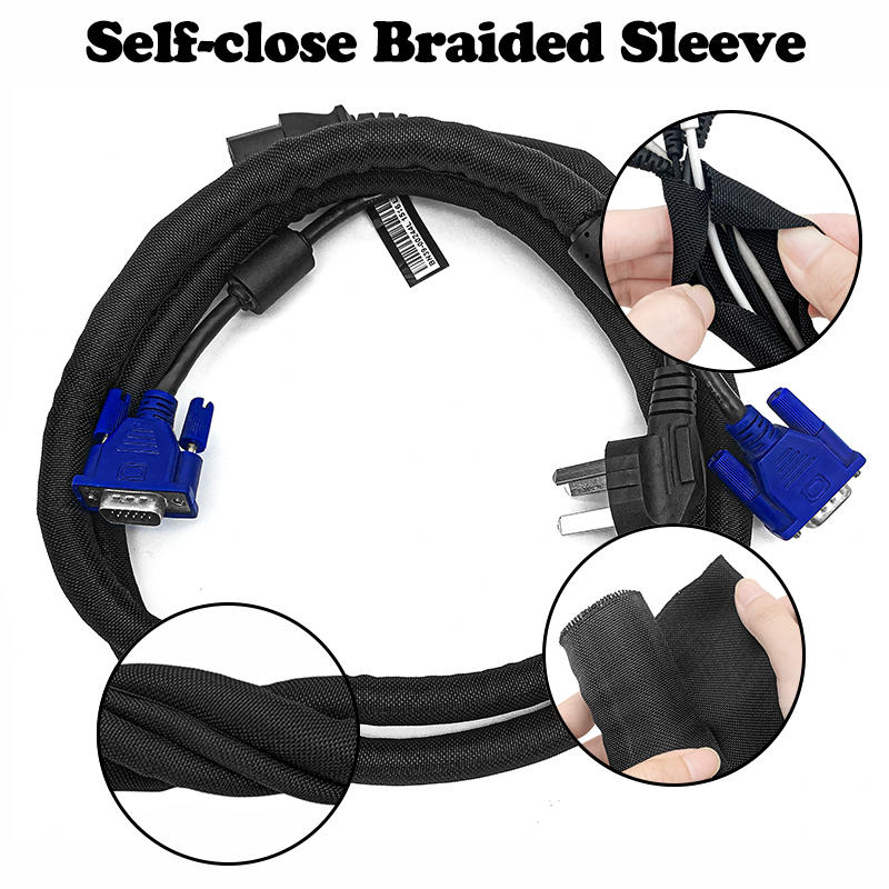 5/10M Self Closing PET Braided - огляд і ціна Cable Sleeve Braided