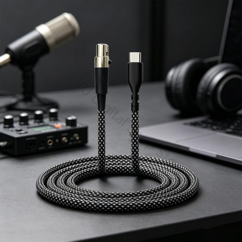 96BA Mini 3 Pin Headphone Cabl - огляд і ціна Cable Sleeve Braided