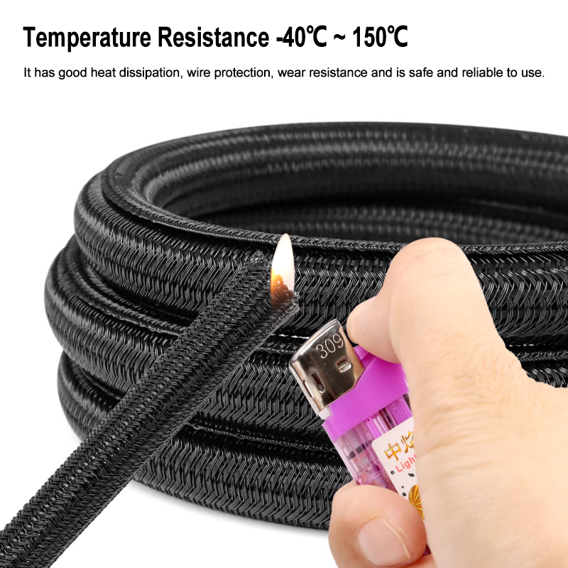 2/10m Black PET Braided Self-C - огляд і ціна Cable Sleeve Braided