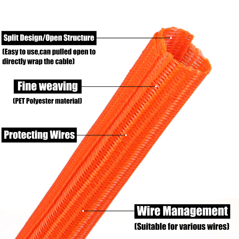 Wood-Color Self-Closed PET Cab - огляд і ціна Cable Sleeve Braided