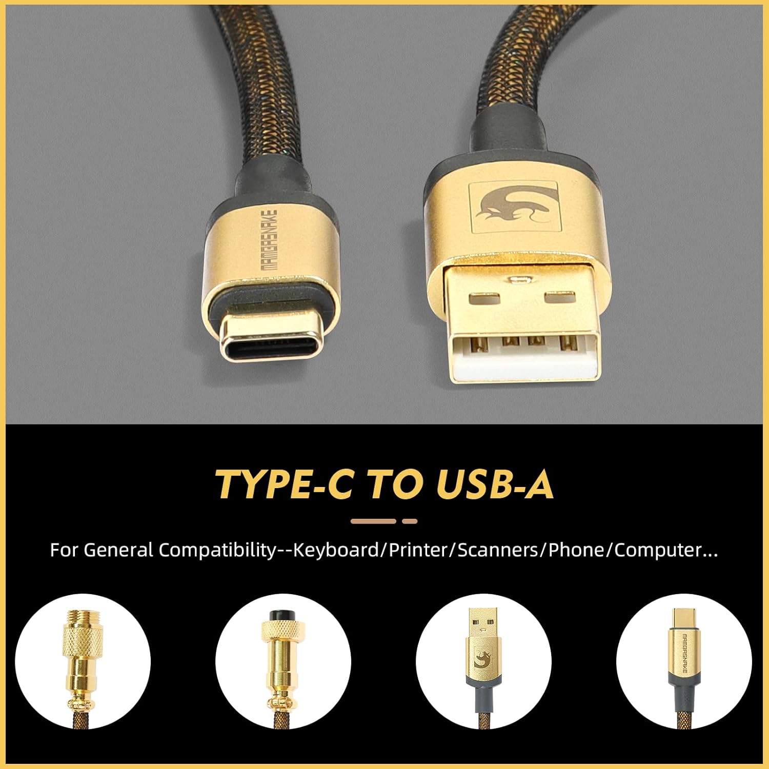 ATTACK SHARK * MAMBASNAKE C03  - огляд і ціна Cable Sleeve Braided