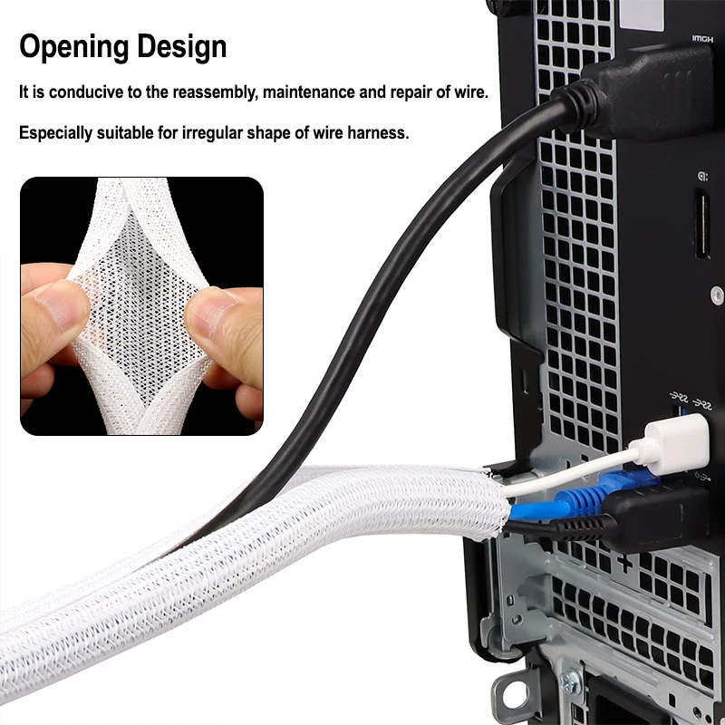 White Self-Closed Cable Sleeve - огляд і ціна Cable Sleeve Braided