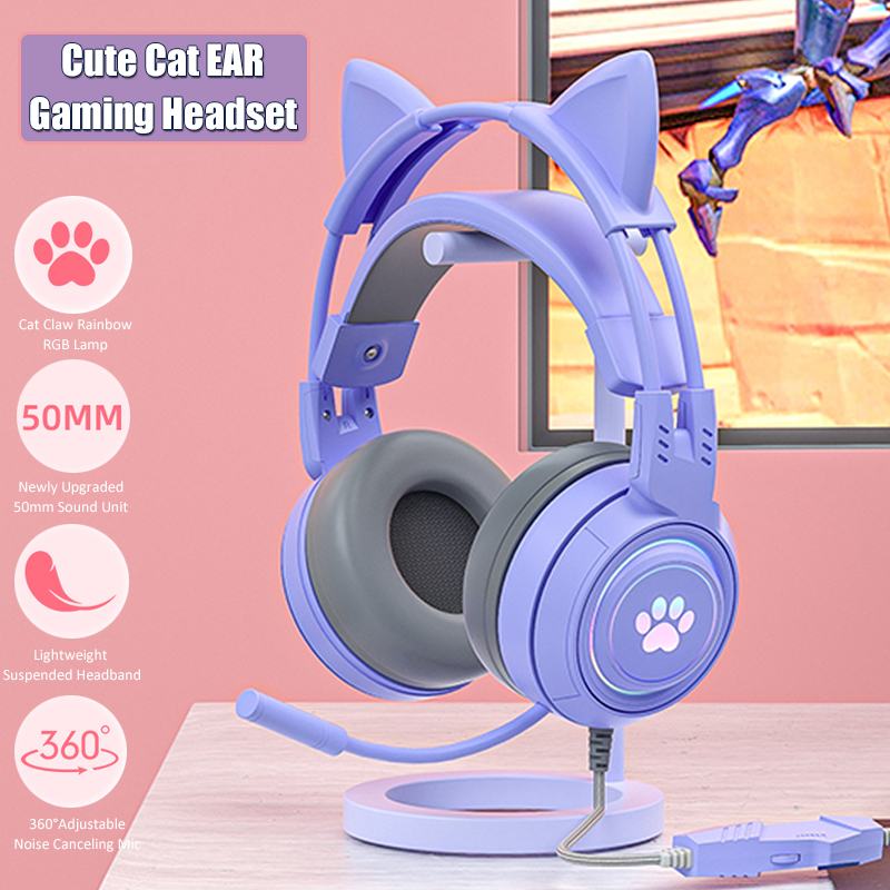 Cute Cat Ear Gaming Headphones - огляд і ціна Gaming Accessories For Your Phone