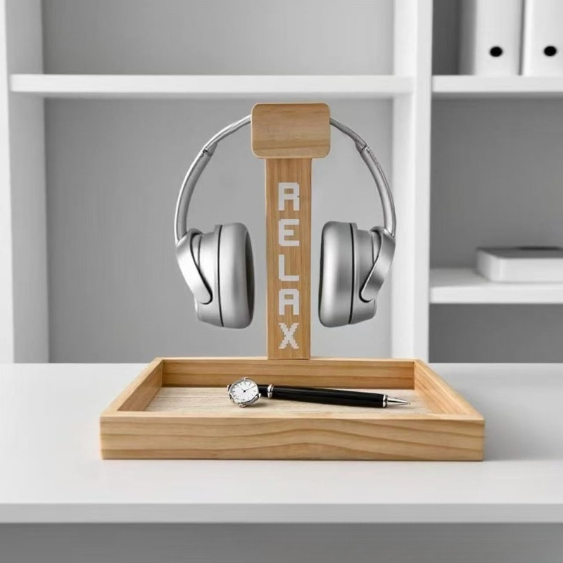 Wooden Gaming Headset Stand, D - огляд і ціна Gaming Accessories Organizer