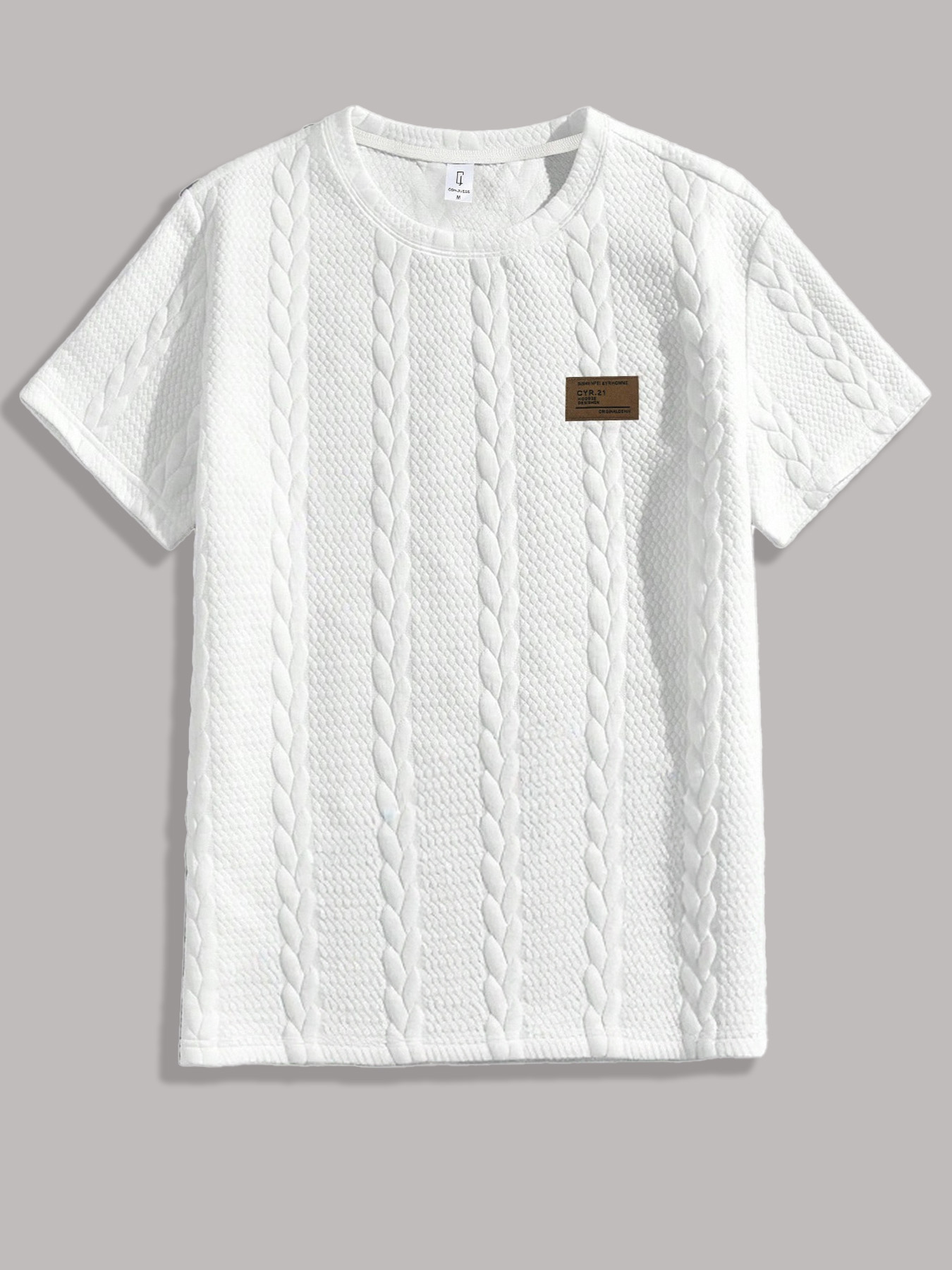 Men's Cable-Knit Jacquard Text - огляд і ціна Cable Sleeve Braided